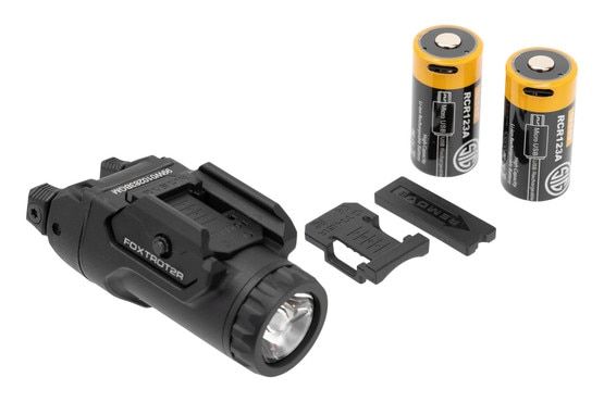 FOXTROT2R weapon light with rechargeable batteries.